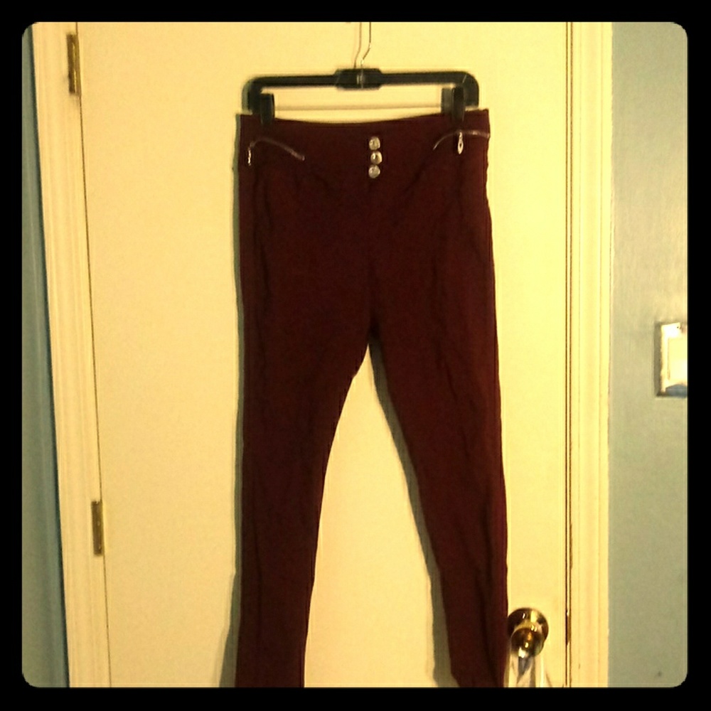 Red dress pants